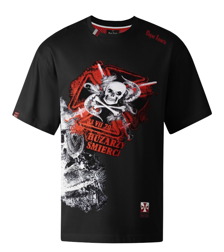 Koszulka patriotyczna, męska - huzarzy śmierci, czarna