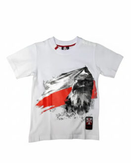 Koszulka patriotyczna dziecięca - flaga - biała