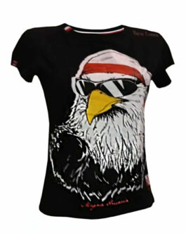 Koszulka patriotyczna damska - orzeł luzak - czarna