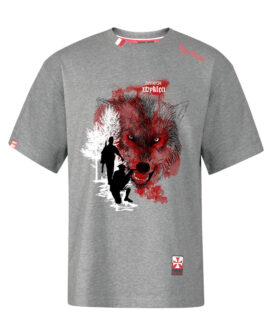 Koszulka patriotyczna, męska - wyklęci - szara j.