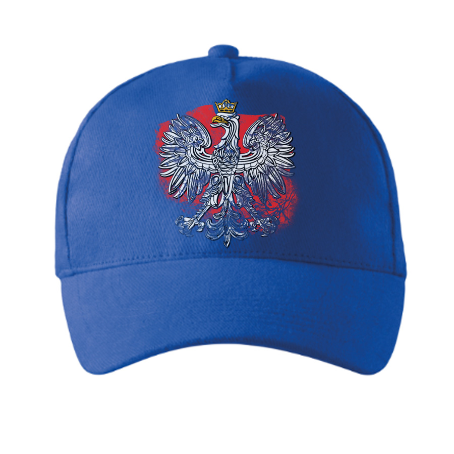 Czapka - godło, chabrowa