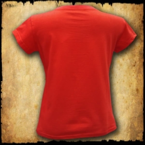 koszulka patriotyczna, damska - godło, czerwona tyl