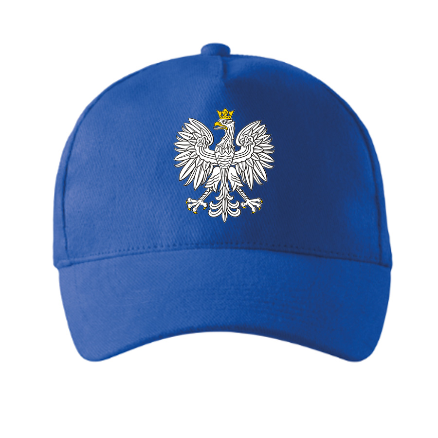 Czapka - orzeł, chabrowa