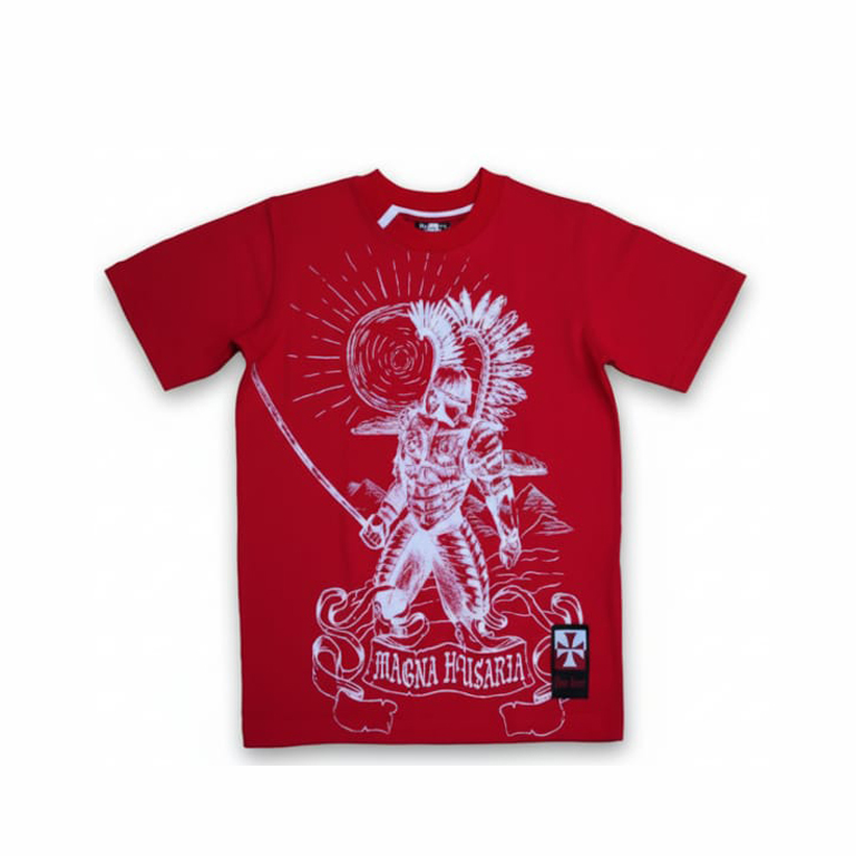 Koszulka patriotyczna dziecięca - husarz - czerwona