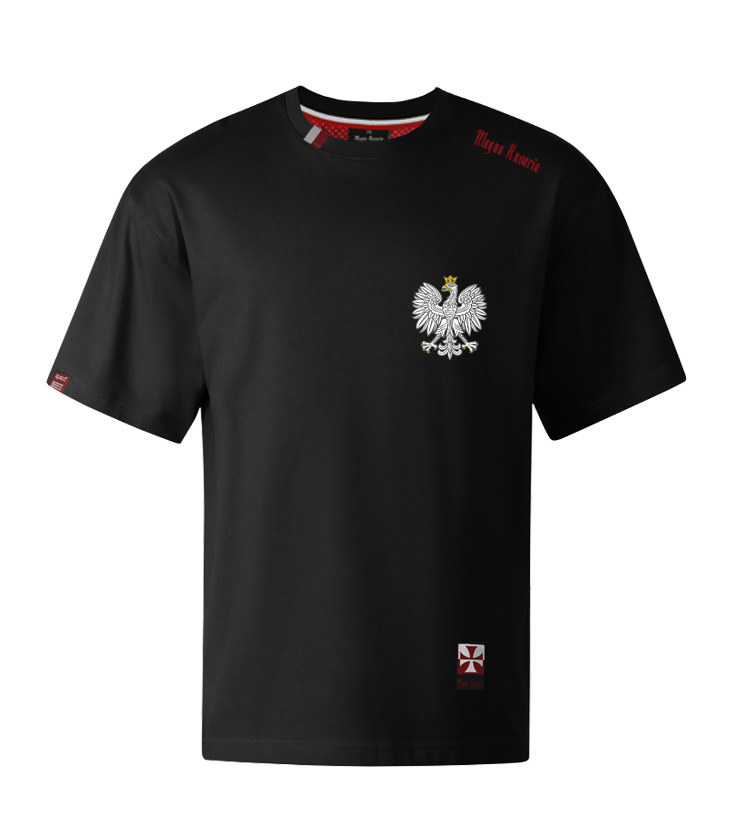 Koszulka patriotyczna, męska - orzeł czarna