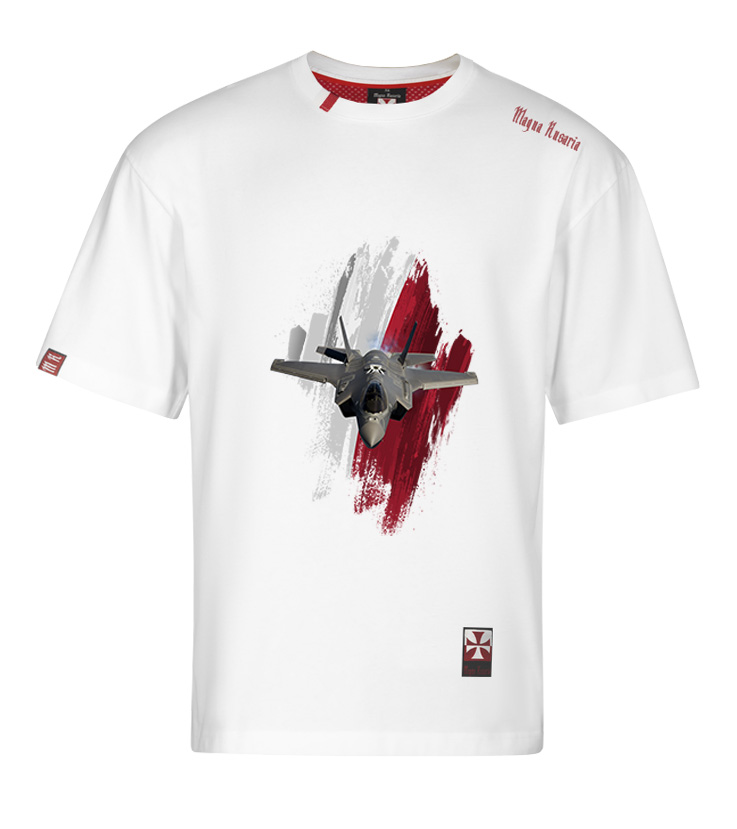 Koszulka męska -  F 35 Husarz (biała) 04