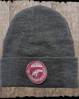 Czapka z haftem -16 Batalion Powietrznodesantowy- kolor szary melanż.