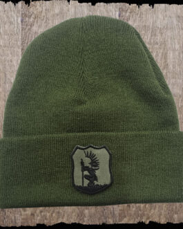 Czapka z haftem -Husarz - kolor khaki.