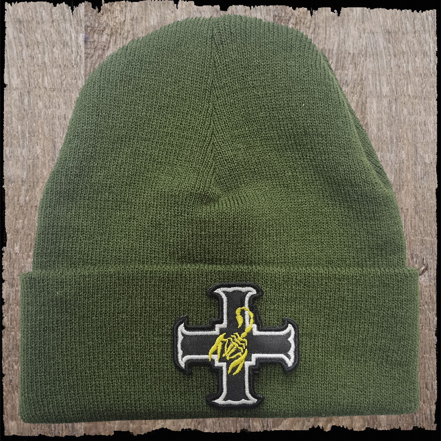 Czapka z haftem -4 Pułk Pancerny Skorpion PSZ  - kolor khaki.