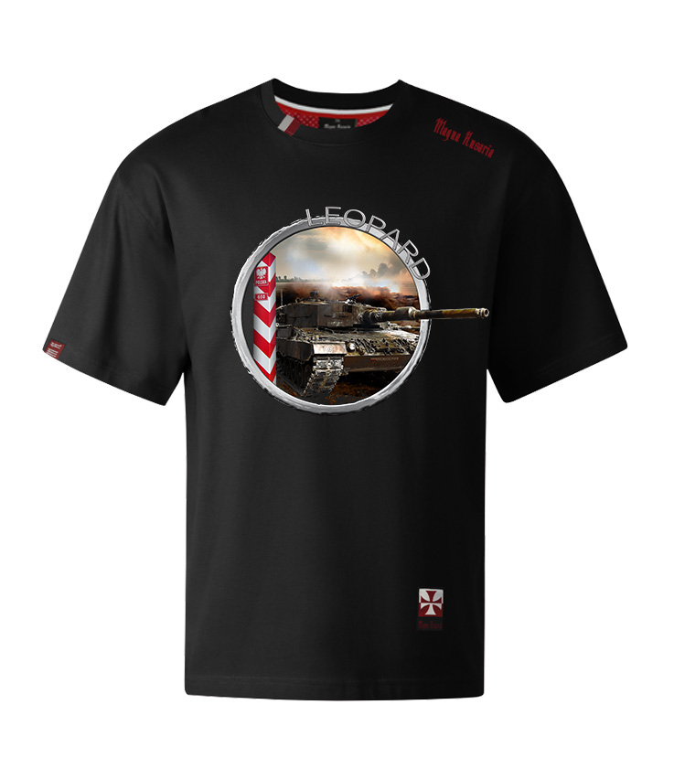 Koszulka męska - Leopard (czarna)