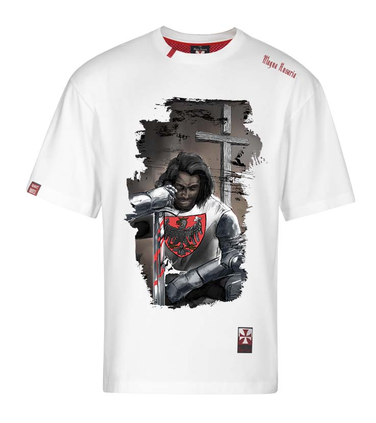 Koszulka patriotyczna męska - Grunwald 1410 - biała