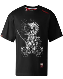 Koszulka patriotyczna, męska - husarz, czarna