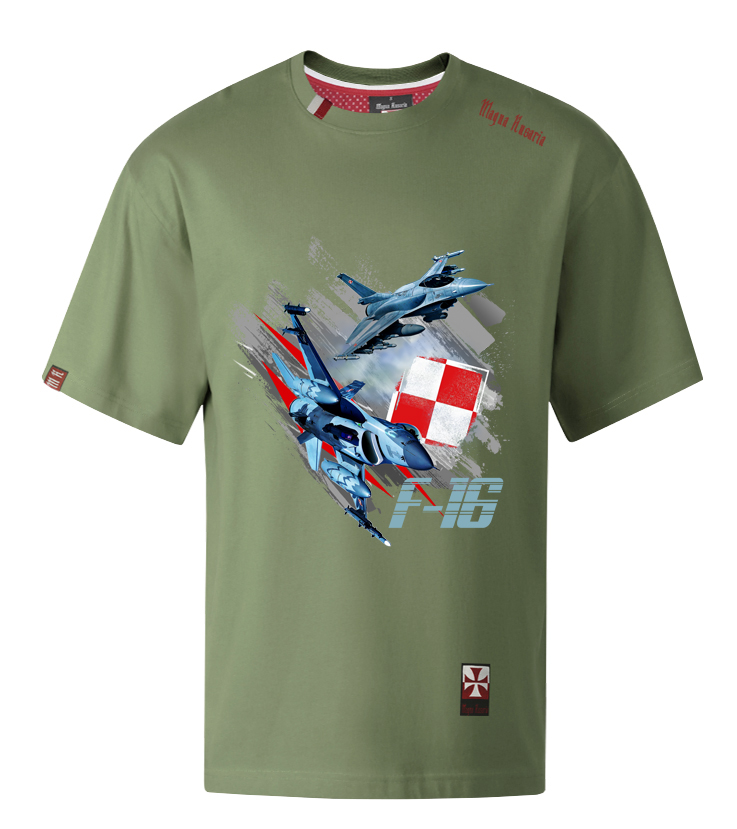 Koszulka męska - F 16 (zielona)