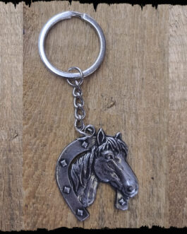 Brelok, koń z podkową.