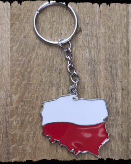Brelok Metalowy Polska Kontur.