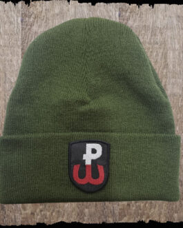 Czapka z haftem - Polska Walcząca (1) kolor khaki