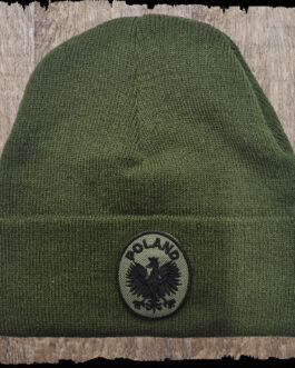 Czapka z haftem -Godło Owal POLAND- kolor khaki.