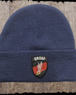 Czapka z haftem -GROM - kolor granatowy.