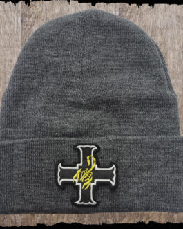 Czapka z haftem -4 Pułk Pancerny Skorpion PSZ  - kolor szary melanż.