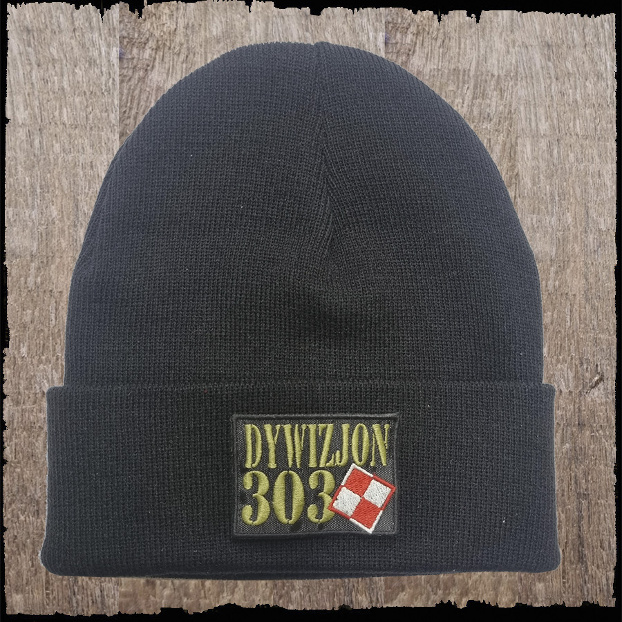 Czapka z haftem -Dywizjon 303 (2)  - kolor czarny.