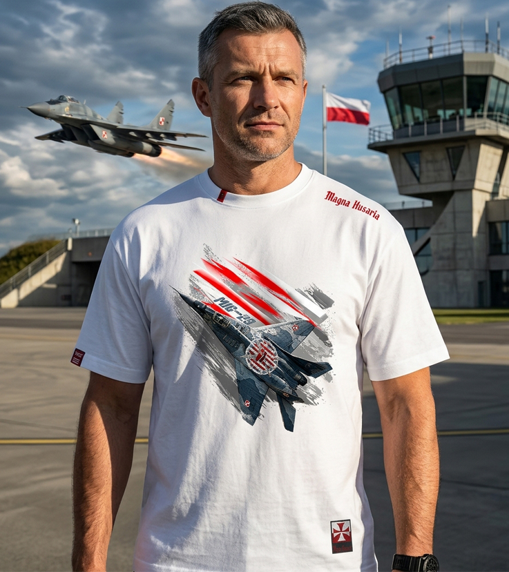 Koszulka męska - MIG 29 (biała)