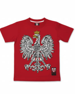 Koszulka patriotyczna dziecięca - godło - czerwona