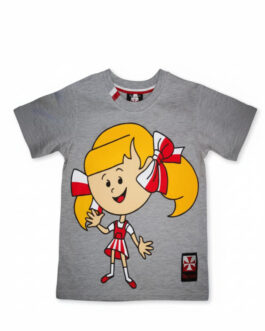 Koszulka patriotyczna dziecięca - Pola - szara