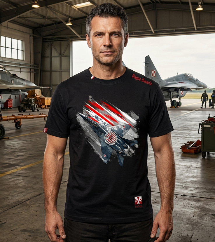Koszulka męska - MIG 29 (czarna)