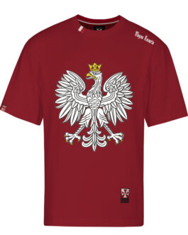 Koszulka patriotyczna, męska - godło, czerwona