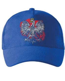Czapka - godło, chabrowa