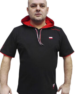 Koszulka patriotyczna, męska - Polska, czarna