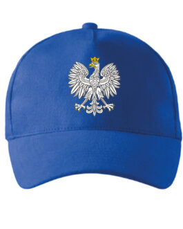Czapka - orzeł, chabrowa